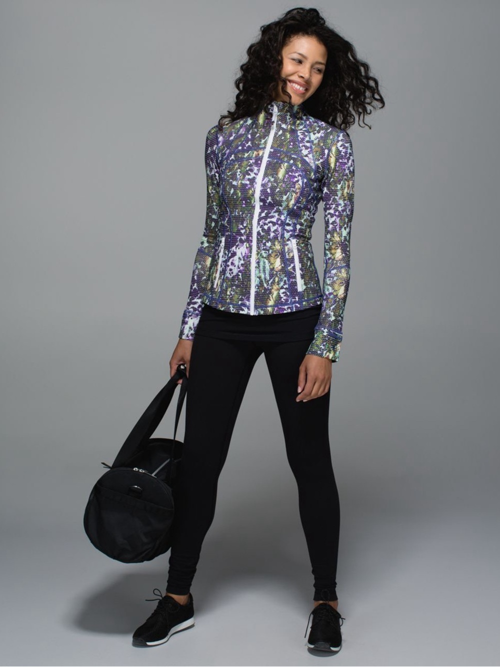 Lululemon Define Jacket Floral Sport White Multi Size 10